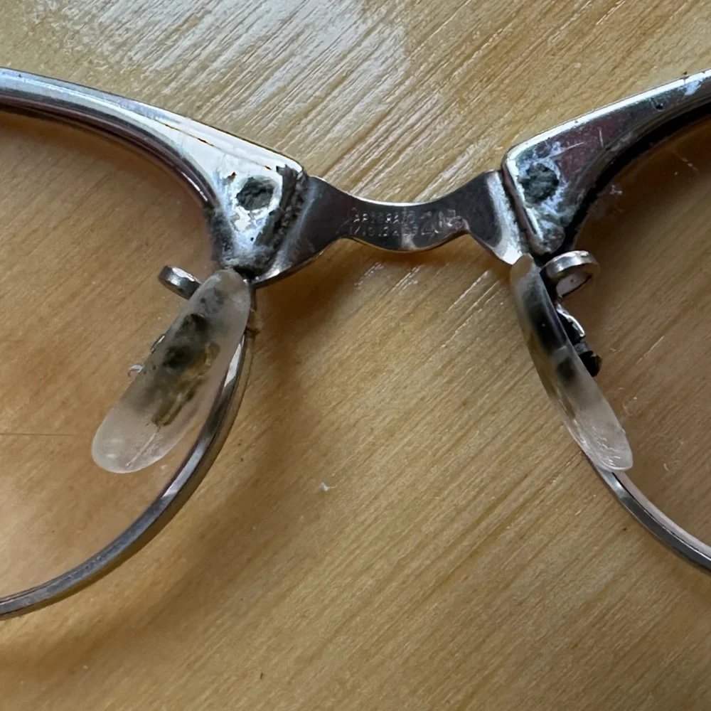 Vintage 1940s Artcraft Cat Eye Glasses Floral Engraved Retro Frames